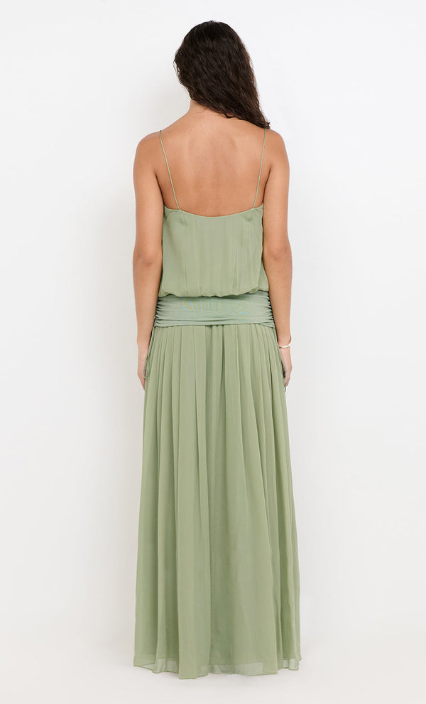 Camille Blouson Dress - Pistachio