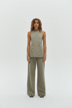 August Halter Top - Moss
