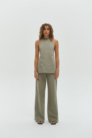 August Halter Top - Moss
