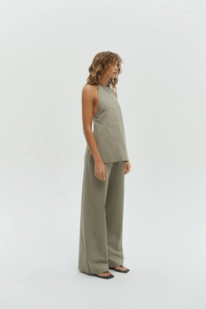 August Halter Top - Moss