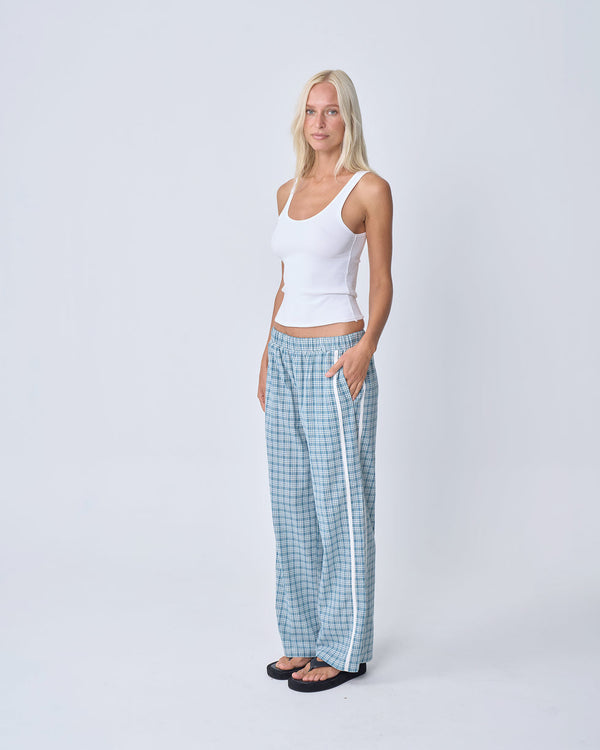 Racer Pant Blue Plaid
