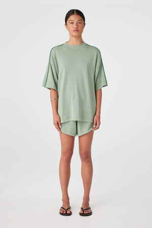 Pippa Oversized Tee - Eucalyptus & Sea Green