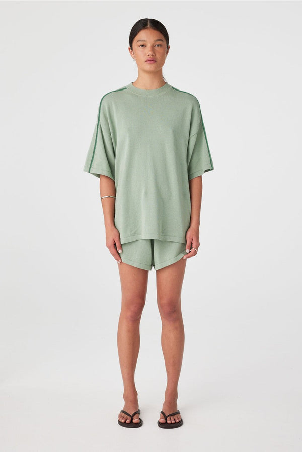Pippa Oversized Tee - Eucalyptus & Sea Green