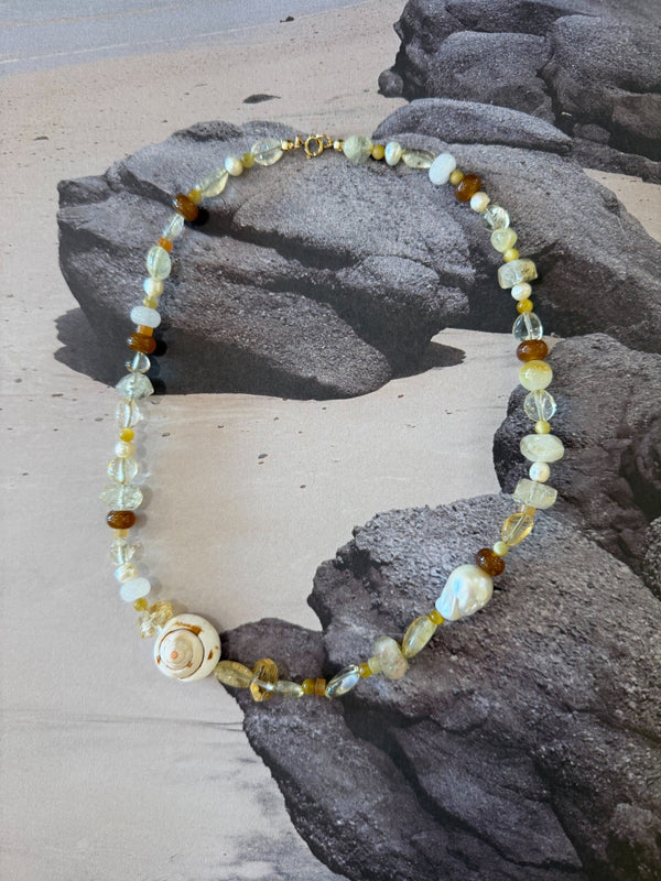 Beaded Necklace - Shell