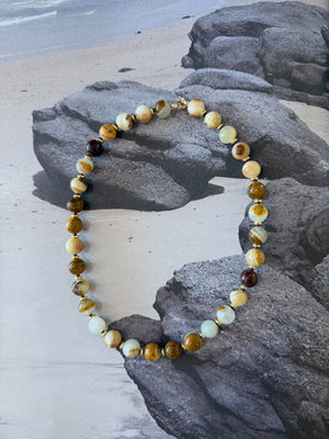 Beaded Necklace - Brown