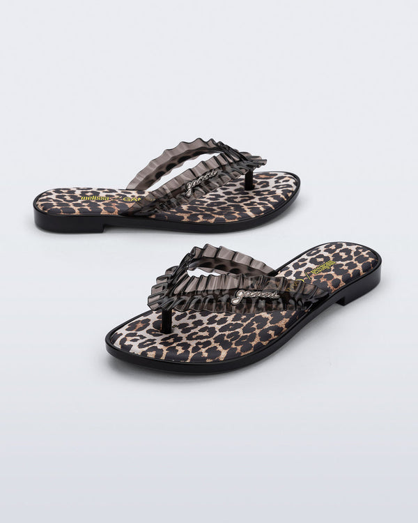 Ganni X Melissa Flip Flop Slim - Leopard