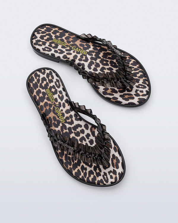 Ganni X Melissa Flip Flop Slim - Leopard