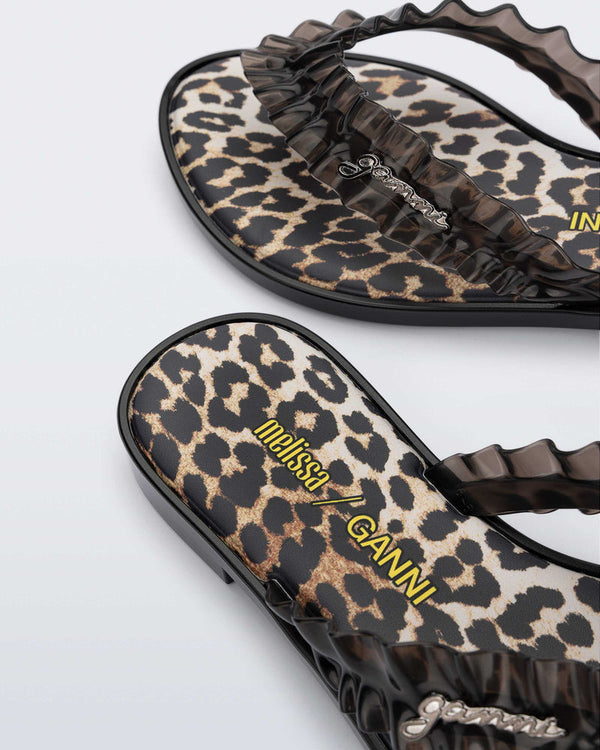 Ganni X Melissa Flip Flop Slim - Leopard