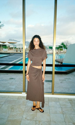 Clementine Batwing Top - Milk Chocolate