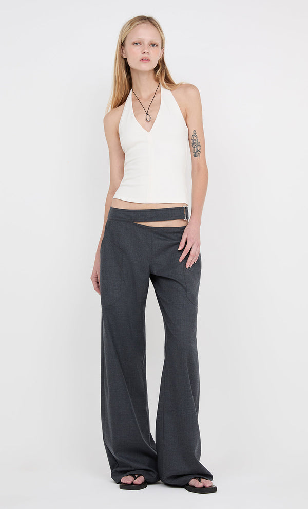Ione Halter Top - Taupe