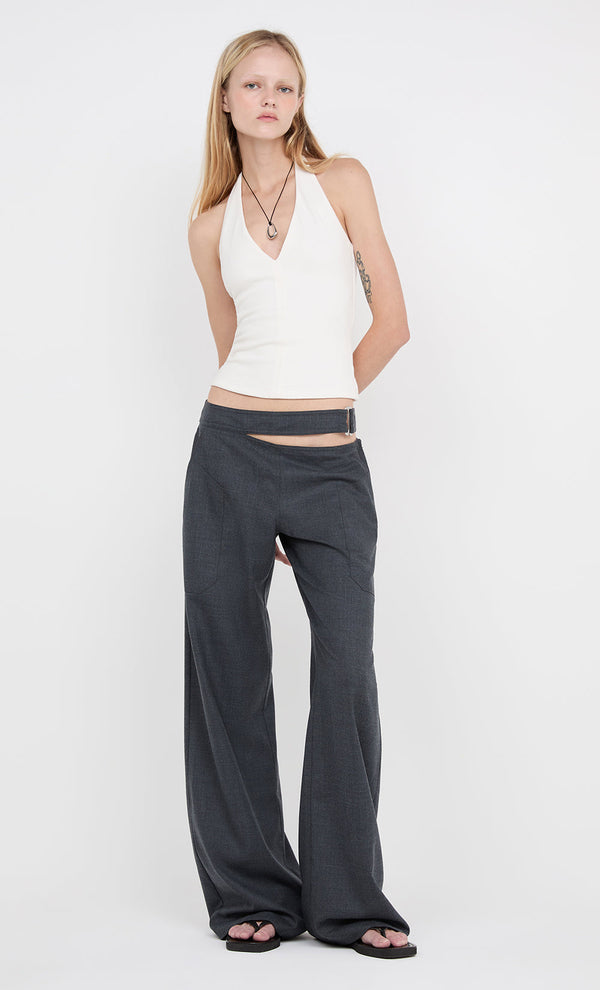 Ione Halter Top - Taupe