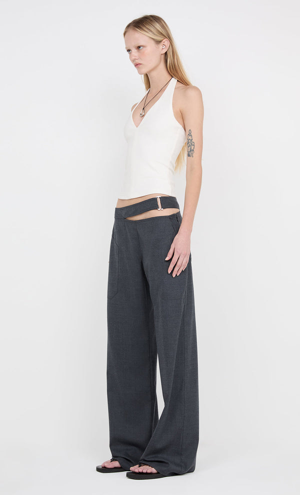 Ione Halter Top - Taupe