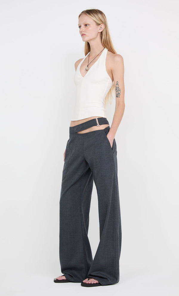 Ione Halter Top - Taupe