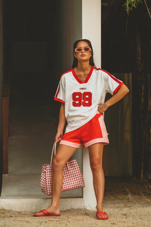 Chilli 99 Waffle Tee - Coconut