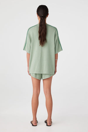 Pippa Oversized Tee - Eucalyptus & Sea Green