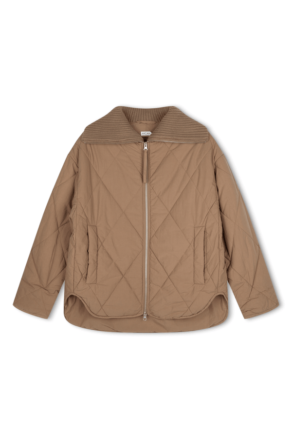 Reece Quilted Jacket - Taupe