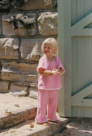 Penny Blouse - Strawberry Gingham