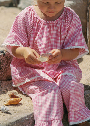 Penny Blouse - Strawberry Gingham