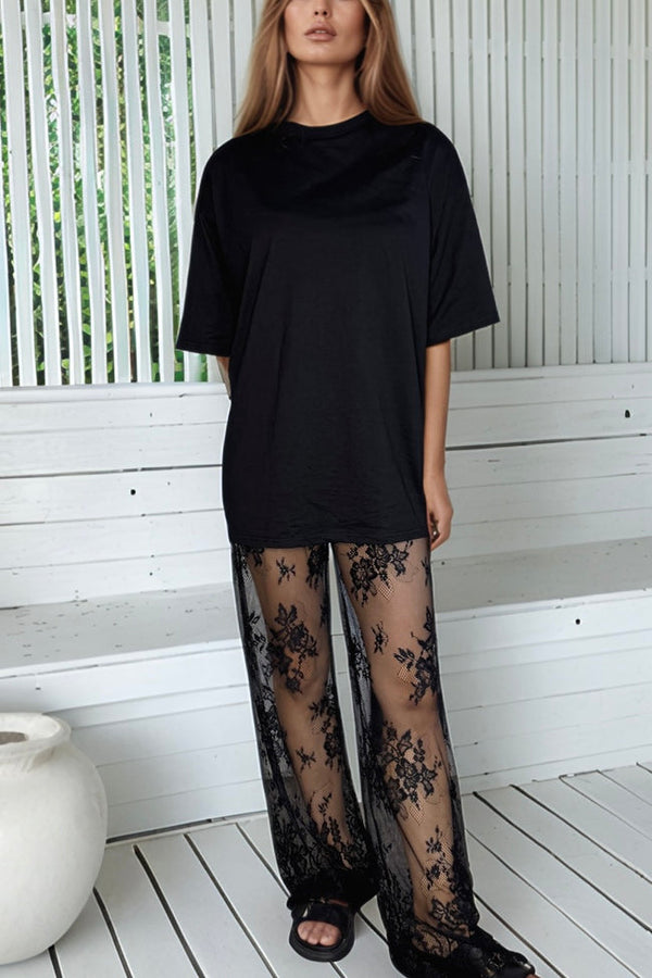 Lace Pants Tee Set