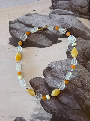 Beaded Necklace - Orange