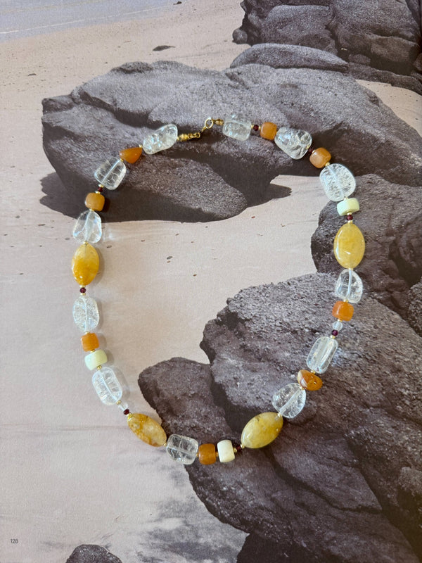 Beaded Necklace - Orange