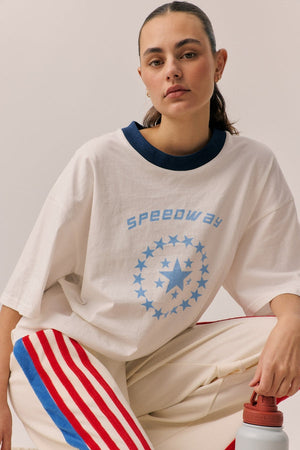 Speedway Oversized Tee - Snow