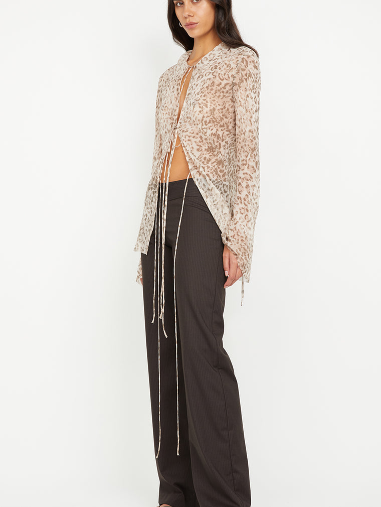 Feline Tie Blouse