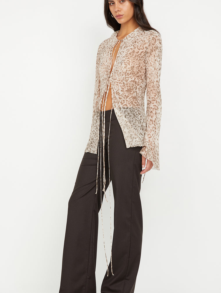 Feline Tie Blouse