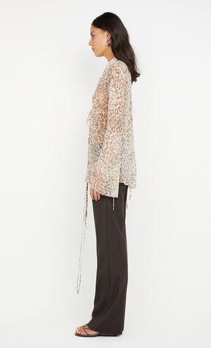 Feline Tie Blouse