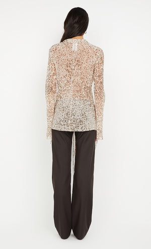 Feline Tie Blouse