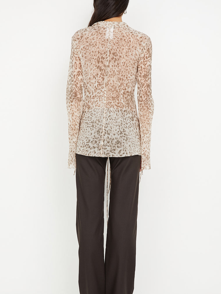 Feline Tie Blouse