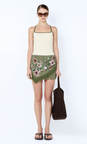 Ayla Tank - Vanilla/Olive.