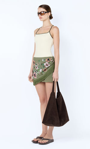 Ayla Tank - Vanilla/Olive.