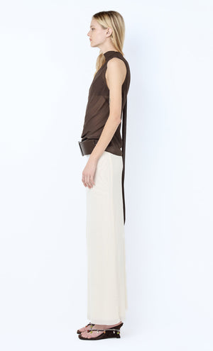 Augustin Scarf Top - Dark Chocolate