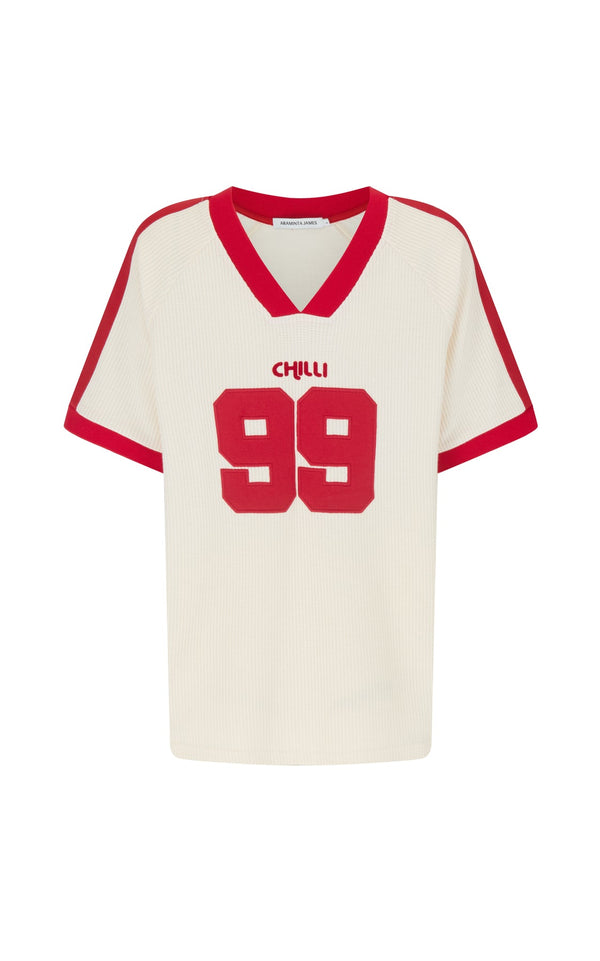 Chilli 99 Waffle Tee - Coconut