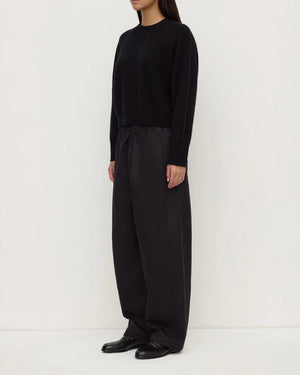 AMERIE CASHMERE KNIT JUMPER - BLACK