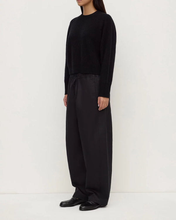 AMERIE CASHMERE KNIT JUMPER - BLACK