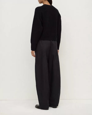 AMERIE CASHMERE KNIT JUMPER - BLACK