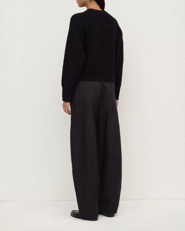 AMERIE CASHMERE KNIT JUMPER - BLACK