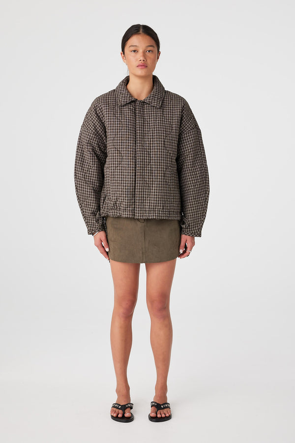 Matteo Jacket - Espresso Check