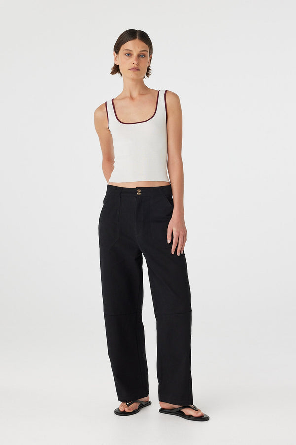 Kaya Tank - Cream/Merlot