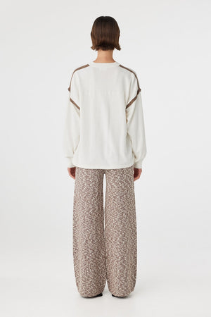 Eden Long Sleeve Tee - Cream & Espresso
