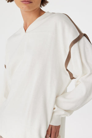 Eden Long Sleeve Tee - Cream & Espresso
