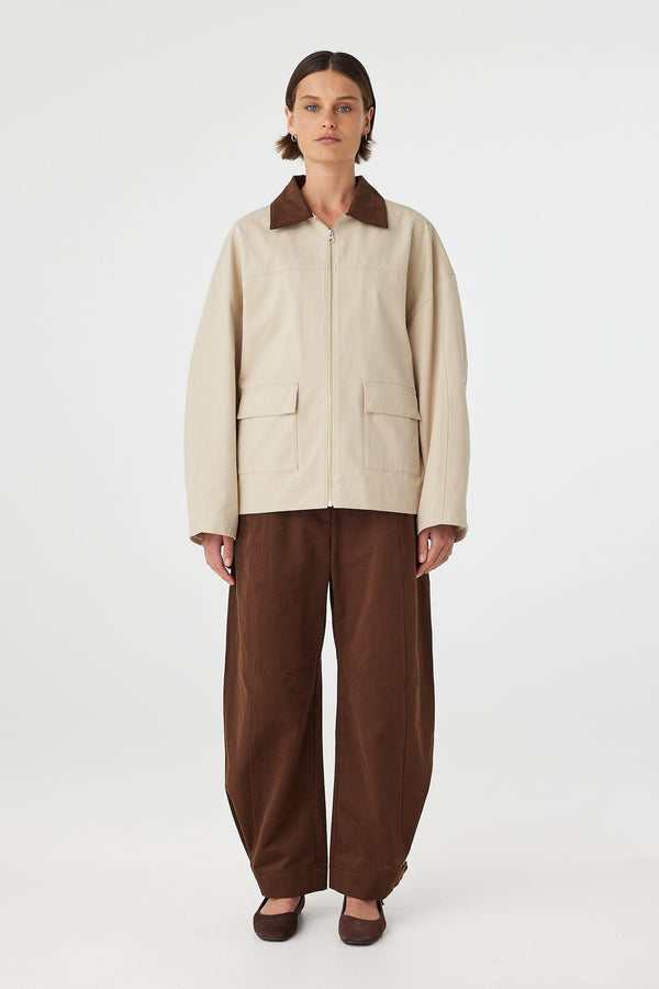 Rory Jacket - Beige & Espresso