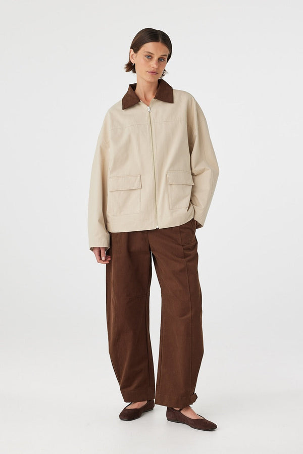 Rory Jacket - Beige & Espresso