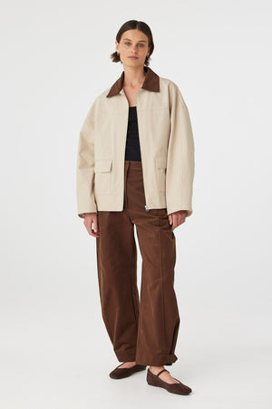 Rory Jacket - Beige & Espresso