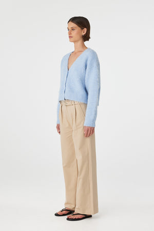 Liora Fluffy Cardigan - Sky