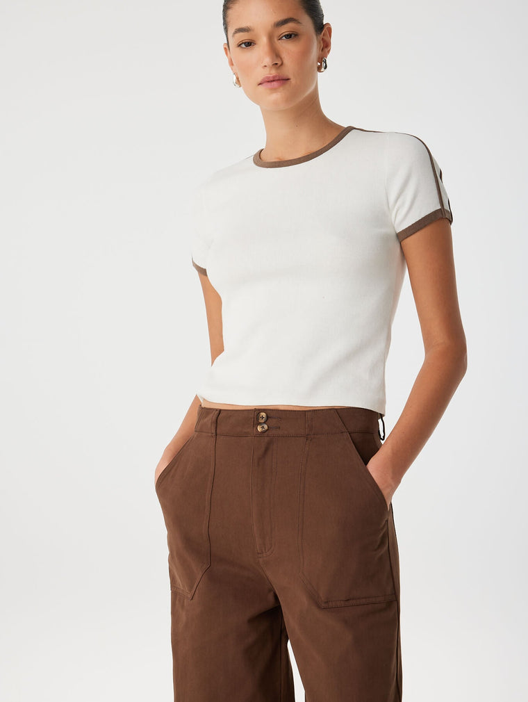 Mischa Tee - Cream & Cacao