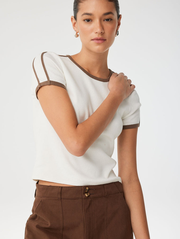 Mischa Tee - Cream & Cacao