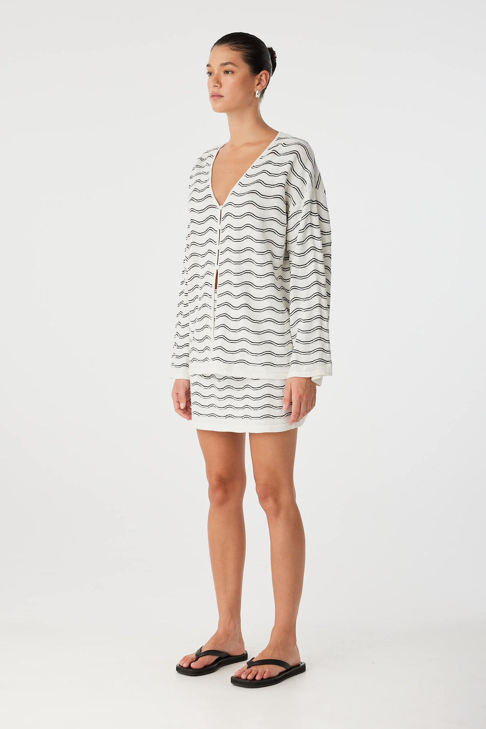 Onda Long Sleeve Cream Wave